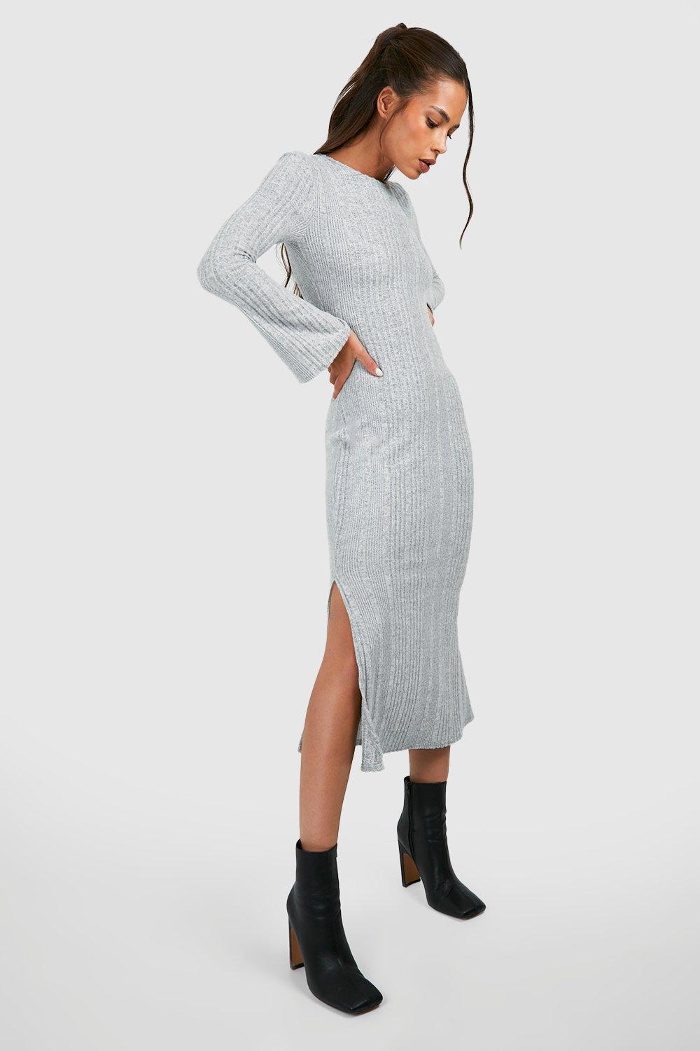 Grey dress outlet boohoo